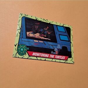 1989 Topps TMNT Monitoring Turtles Trading Card 6 Teenage Mutant Ninja Turtles